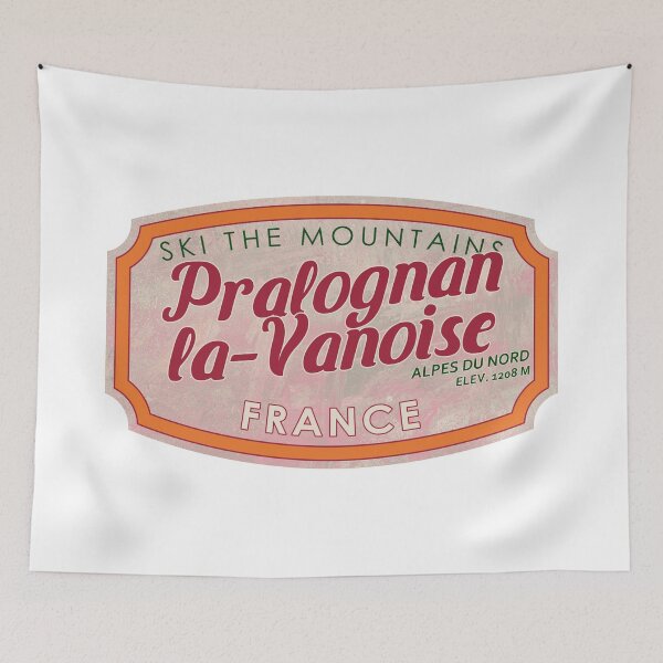 Item preview, Pralognan-la-Vanoise, France, Alpes du Nord, Ski, textured skiing badge designed and sold by Wanderful-roads.