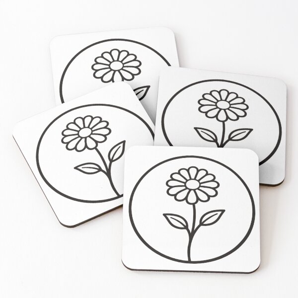 Artikelvorschau, Minimalistische Linienzeichnung von Gänseblümchen entworfen und verkauft von FloraLineStudio.