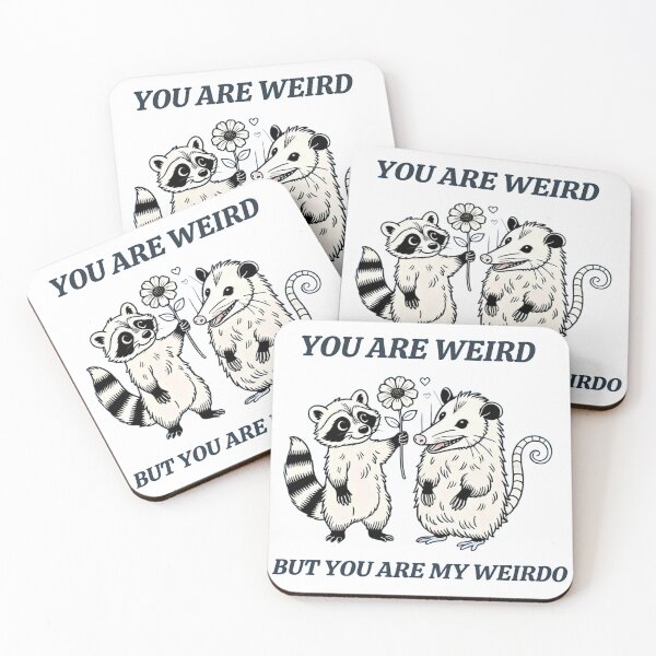 Item preview, You Are My Weirdo Funny Raccoon and Opossum Valentine Gift designed and sold by JossDesign15.