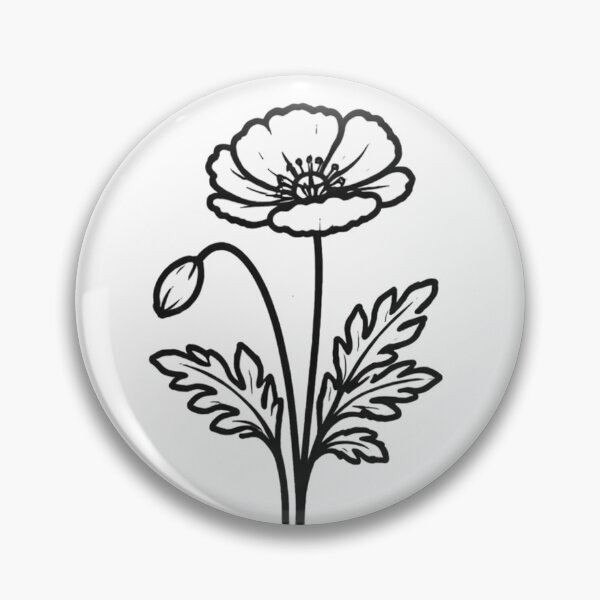 Item preview, Minimalist Poppy Wildflower Line Art designed and sold by FloraLineStudio.