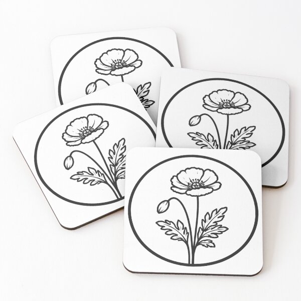 Item preview, Minimalist Poppy Wildflower Line Art designed and sold by FloraLineStudio.