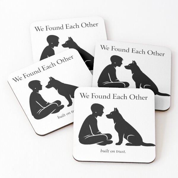 Item preview, We Found  Each Other – Built on Trust | Minimal Dog & Human Bond Design designed and sold by bazstees54.