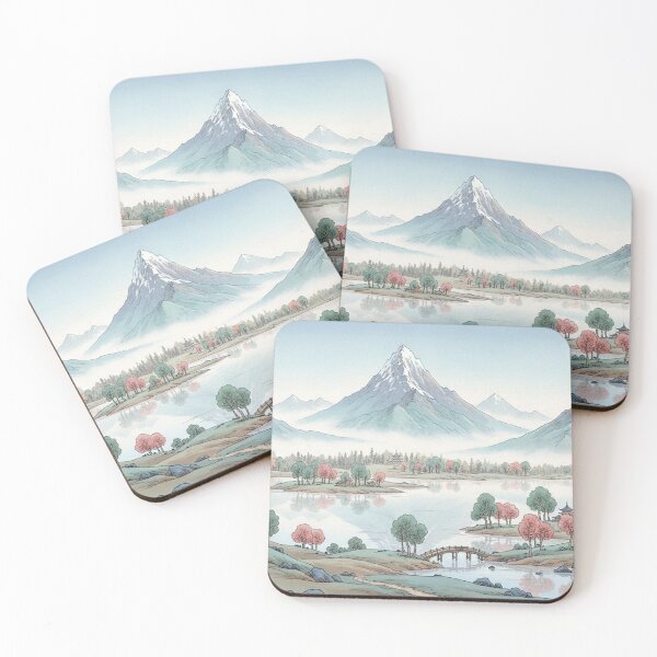 Item preview, Pastel-colored mountain idyll awakens designed and sold by Sigtrix.