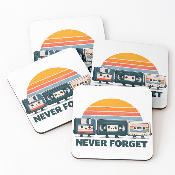 Item preview, Never Forget – Retro Nostalgia Floppy Disk VHS Cassette 80s 90s Vintage Tech Design designed and sold by Teetreasure2.