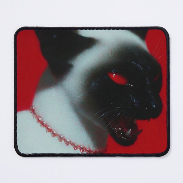 Item preview, Red Eyed Cat Snarl Portrait designed and sold by Adronia.