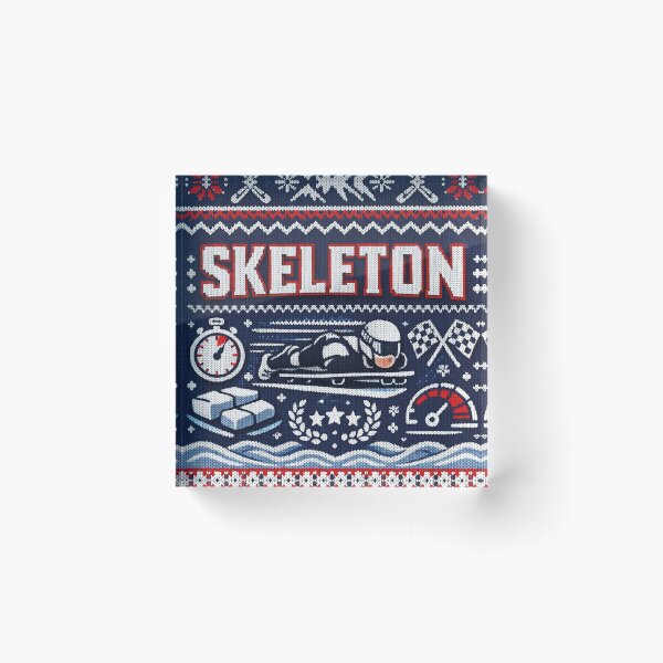 Item preview, Skeleton Winter Sports Ice Channel Speed Knitting Pattern Design designed and sold by Mauswohn.