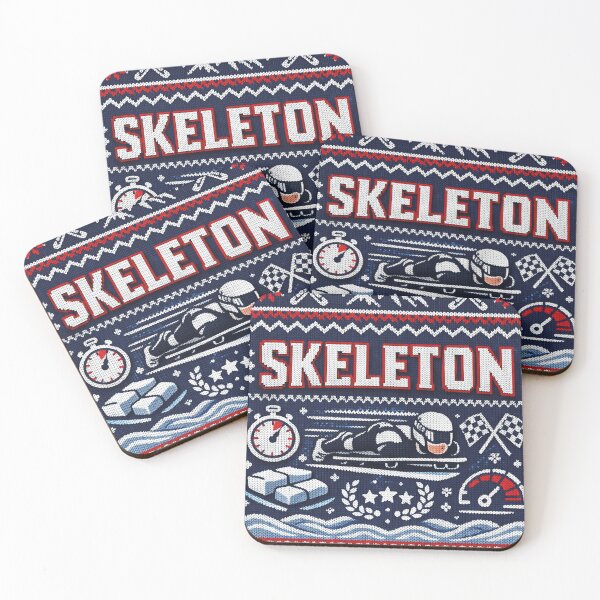 Item preview, Skeleton Winter Sports Ice Channel Speed Knitting Pattern Design designed and sold by Mauswohn.