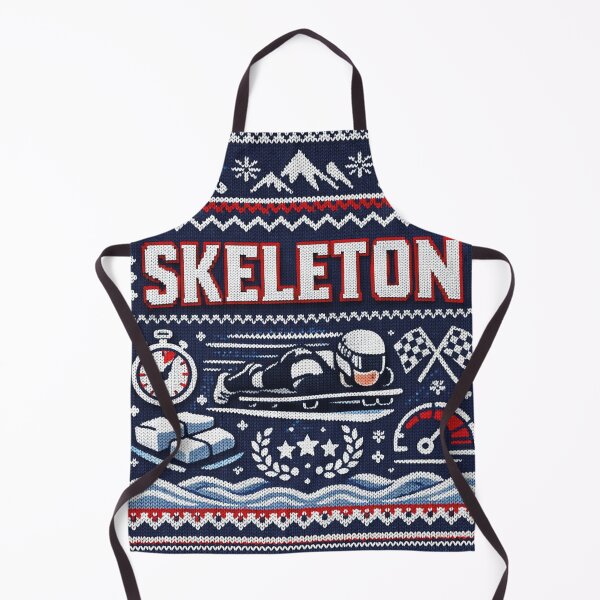 Item preview, Skeleton Winter Sports Ice Channel Speed Knitting Pattern Design designed and sold by Mauswohn.
