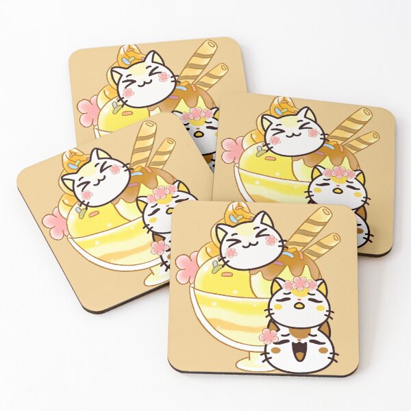 Item preview, Cute Kawaii Cats with Giant Ice Cream Sundae designed and sold by Kanniax.