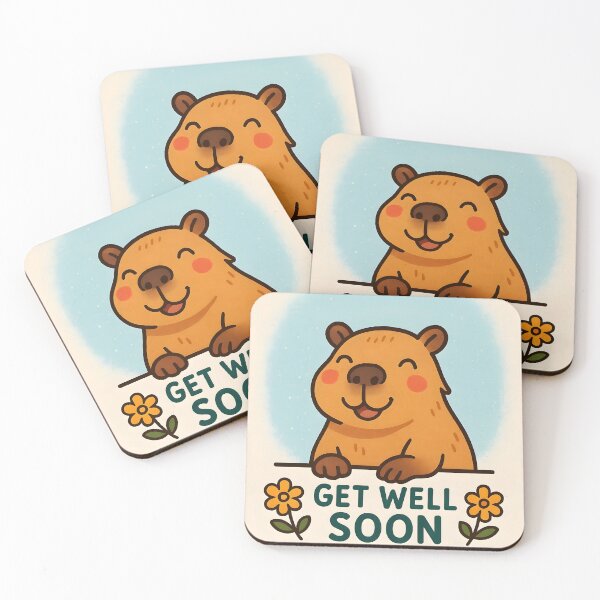 Item preview, Get Well Soon – Smiling Capybara for You designed and sold by EmeraldeaArt.