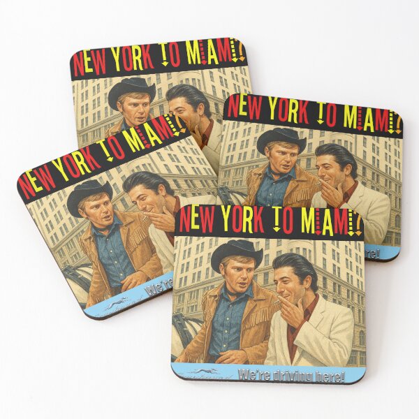 Item preview, New York to Miami? We’re Driving Here! – Retro Americana Travel Parody Art designed and sold by DiamondSkyShirt.