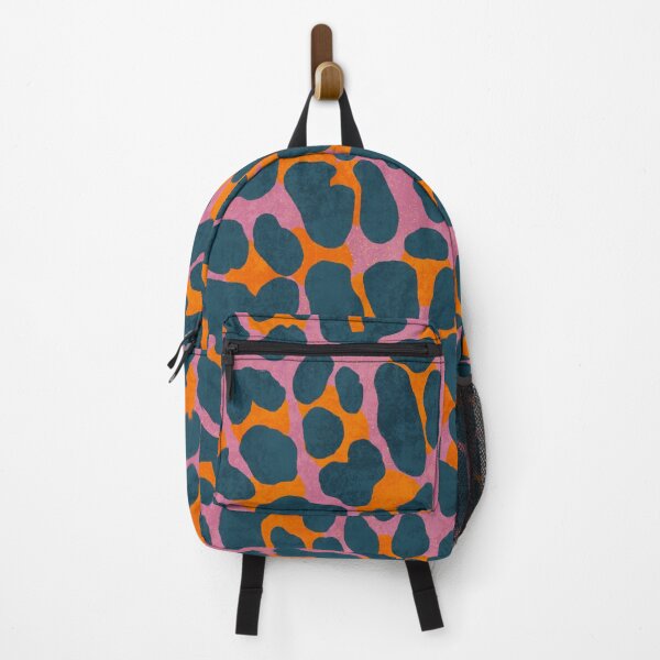 Item preview, Leopard print heart in pink, orange, blue-grey designed and sold by Sandra Brezina.