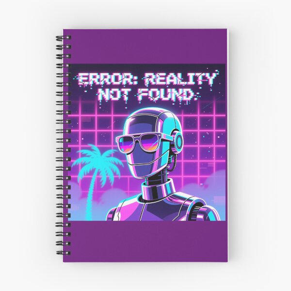 Item preview, Retrowave Synthwave Robot Error Reality Not Found designed and sold by Dariusz.K.