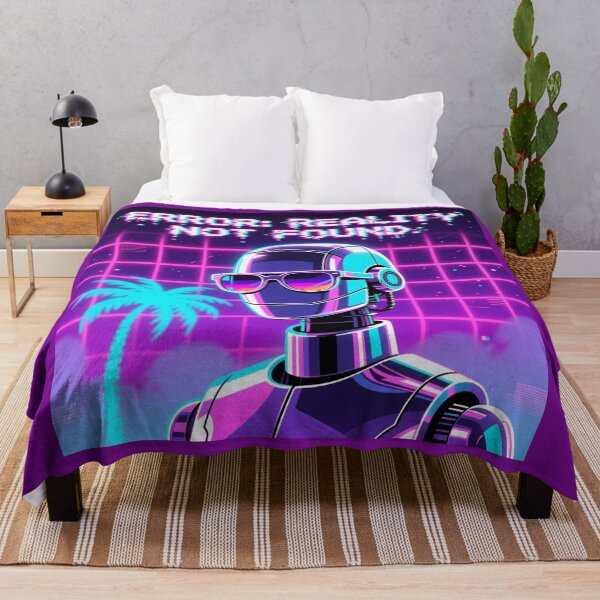 Item preview, Retrowave Synthwave Robot Error Reality Not Found designed and sold by Dariusz.K.