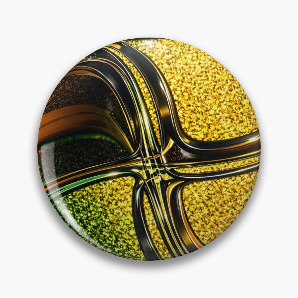 Item preview, Emerald & Gold Liquid Metal Abstract Glitter Mosaic designed and sold by Kaleidoscope Print.