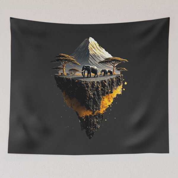 Item preview, Elemental Gold: The Majestic Five -elephant– Carbon Edition designed and sold by Shift-Bloom.