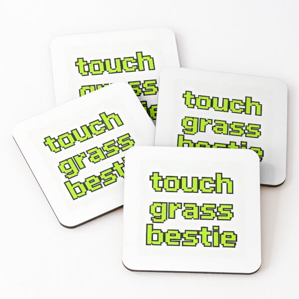 Item preview, Touch Grass Bestie - Retro Pixel Text Gaming Art designed and sold by PictorialWhimsy.