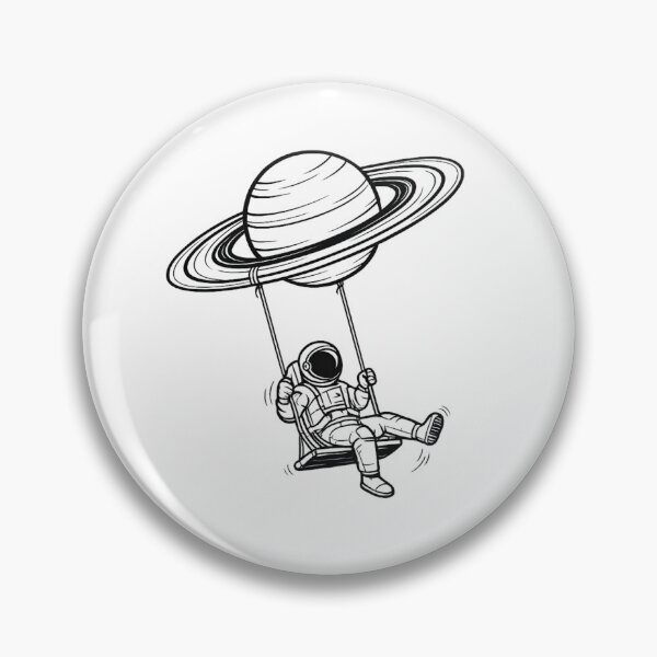 Item preview, Saturn Swing - Funny Retro Space Astronaut Sarcastic Science Satire designed and sold by VibeMax.