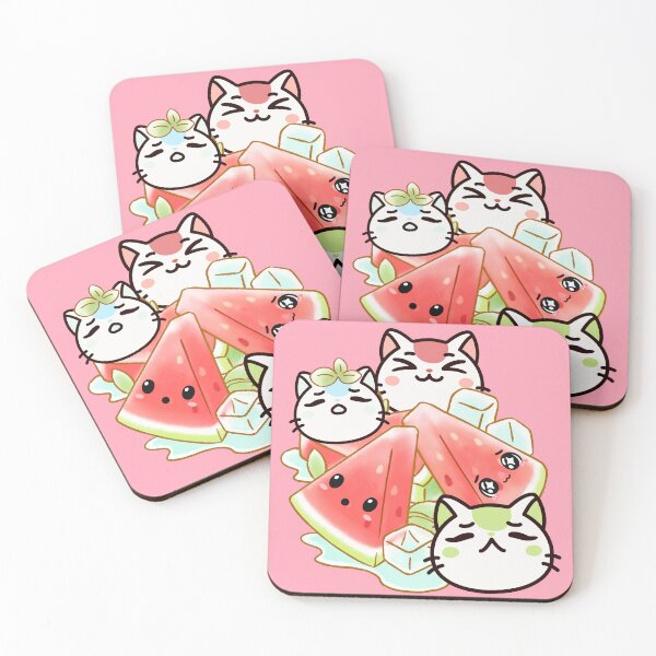 Item preview, Cute Kawaii Cats and Icy Watermelon designed and sold by Kanniax.