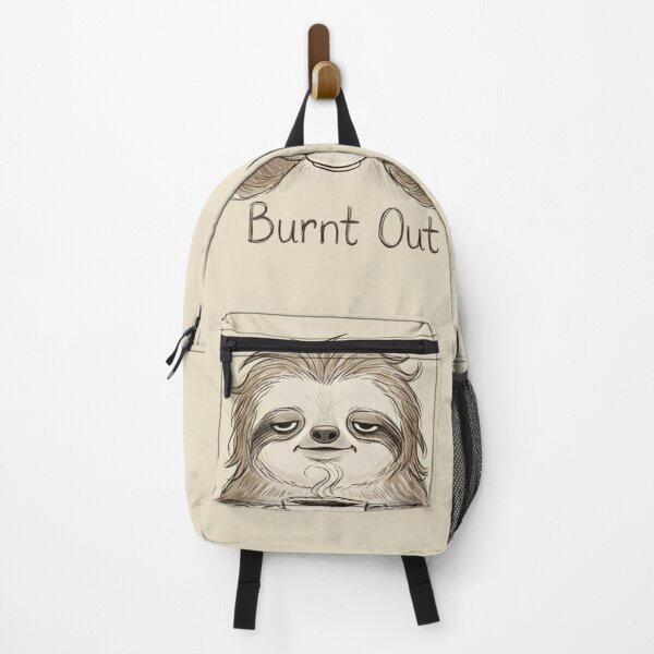 Item preview, Burnt Out Sloth Sticker – Cute Doodle Sloth with Coffee | Funny Tired Aesthetic Sketch Style designed and sold by ZyxDes.