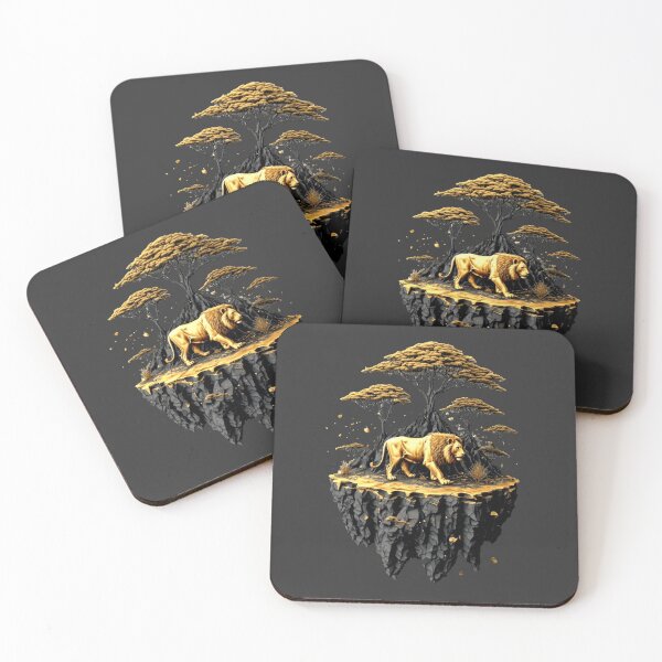 Item preview, Elemental Gold: The Majestic Five -lion– Carbon Edition designed and sold by Shift-Bloom.