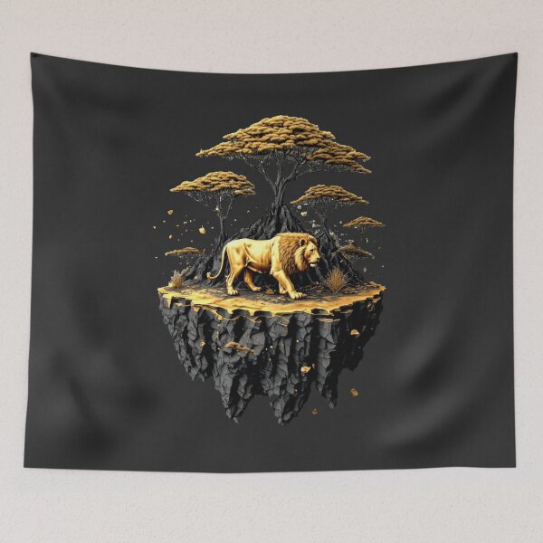 Item preview, Elemental Gold: The Majestic Five -lion– Carbon Edition designed and sold by Shift-Bloom.