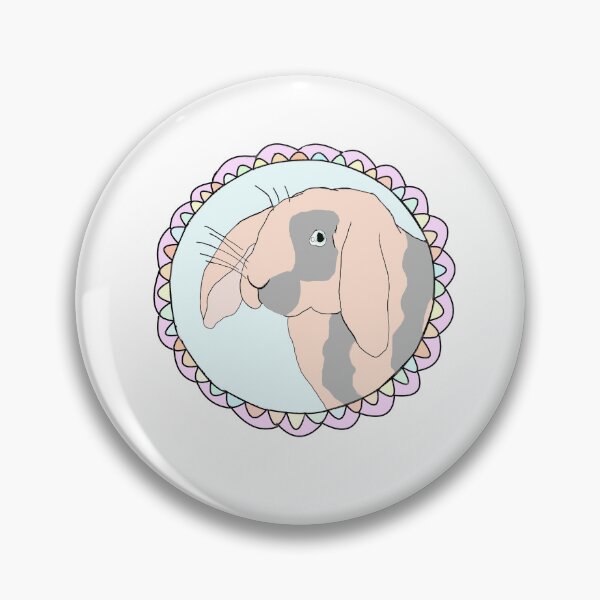 Item preview, Bunny Peeking Through Pastel Rainbow Flower  Cute Lop Rabbit Art designed and sold by Najomiartstudio.
