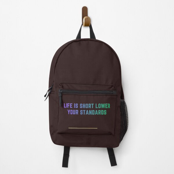 Item preview, Life Is Short Lower Your Standards – Funny Sarcastic Quote T-Shirt | Minimal Typography Humor Gift designed and sold by Wild Shirt Studio.