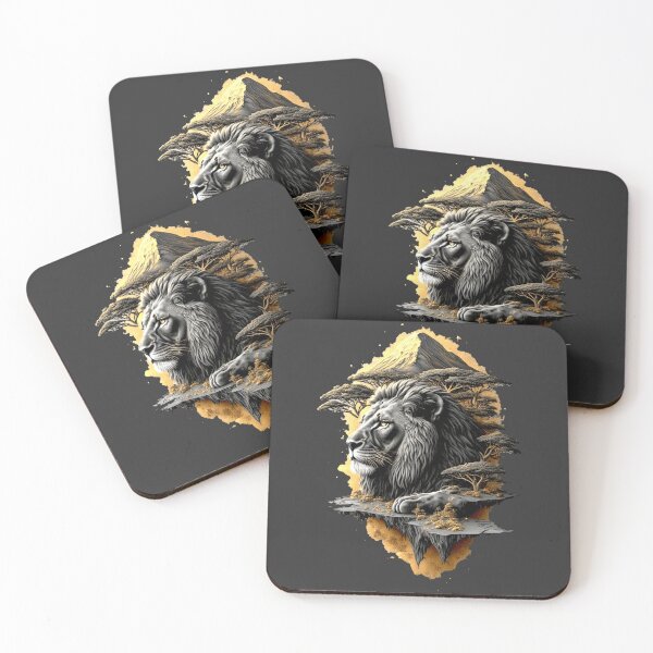 Item preview,  Elemental Gold: The Majestic Five -lion– Carbon Edition /Special Edition designed and sold by Shift-Bloom.