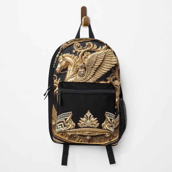 Item preview, Pegasus Baroque Emblem in Gold and Black designed and sold by artelligens.