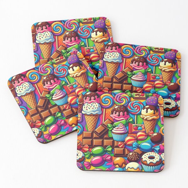 Item preview, Vibrant Rainbow Candy Treats Seamless Pattern Illustration designed and sold by Dariusz.K.