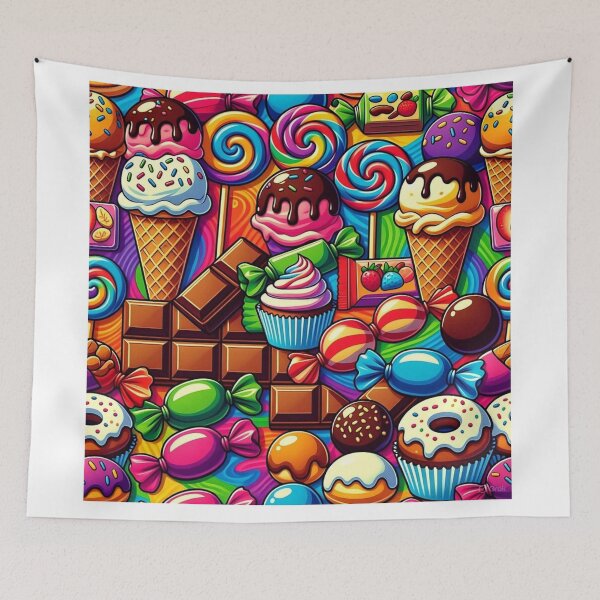 Item preview, Vibrant Rainbow Candy Treats Seamless Pattern Illustration designed and sold by Dariusz.K.