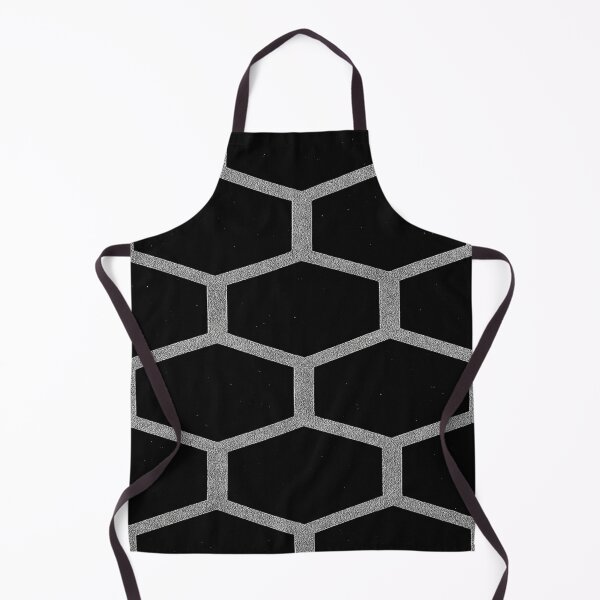 Item preview, Bold Silver Hexagon Grid – Geometric Black Pattern designed and sold by nigejohn.