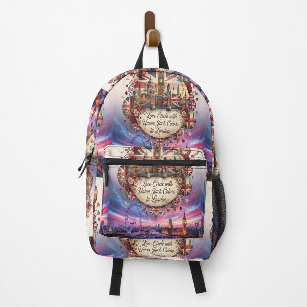 Item preview, Vintage London Skyline and Union Jack Floral Circle designed and sold by DGtaLrtcom.