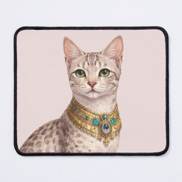 Item preview, Regal Egyptian Mau Cat Watercolour Illustration designed and sold by inspired-works.
