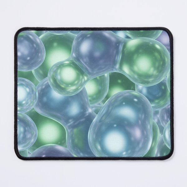 Item preview, Aqua & Mint Glass Bubbles – Soft 3D Abstract designed and sold by Kaleidoscope Print.