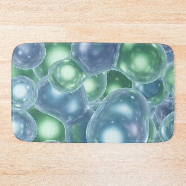 Item preview, Aqua & Mint Glass Bubbles – Soft 3D Abstract designed and sold by Kaleidoscope Print.