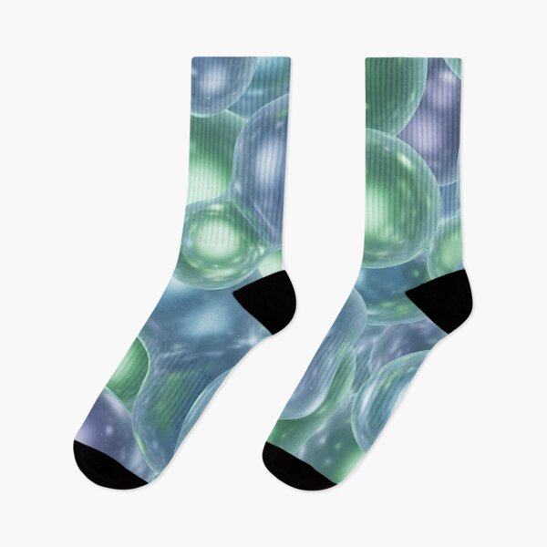 Item preview, Aqua & Mint Glass Bubbles – Soft 3D Abstract designed and sold by Kaleidoscope Print.