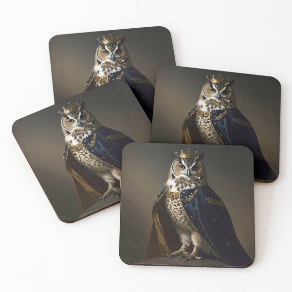 Item preview, Regal Renaissance Owl Royal Portrait Painting designed and sold by Rutvain.