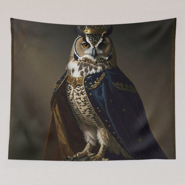 Item preview, Regal Renaissance Owl Royal Portrait Painting designed and sold by Rutvain.