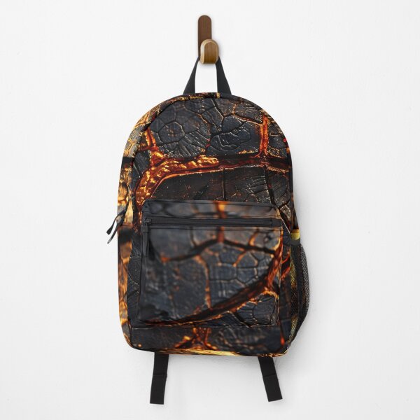 Item preview, Molten Gold Cracks in Black Stone – Lava Texture Abstract designed and sold by Kaleidoscope Print.