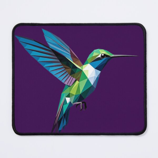 Item preview, Vibrant Low Poly Geometric Hummingbird Neon Art designed and sold by Dariusz.K.