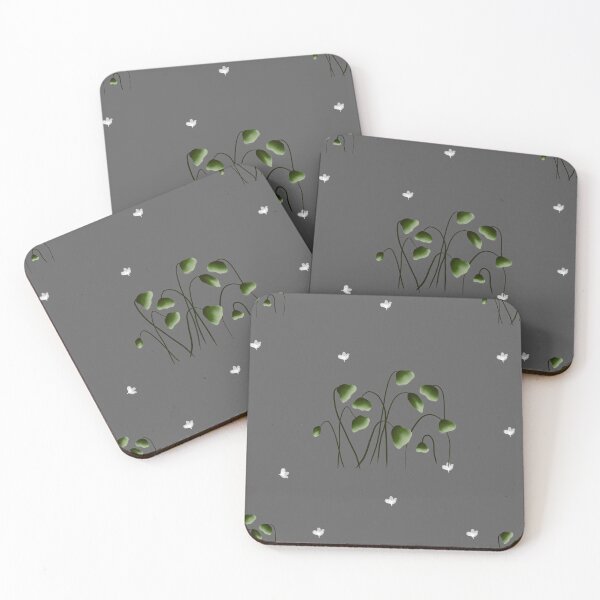 Item preview, Delicate Wildflowers on Charcoal Grey Background - Minimalist Botanical Floral Pattern designed and sold by LYAN-STORE.