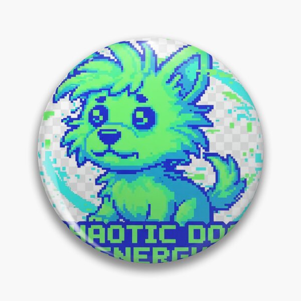 Item preview, Chaotic Dog Energy Pixel Art T-Shirt – Retro Glitch Overthinking Dog  Neon Gamer Meme Graphic Tee designed and sold by ZyxDes.