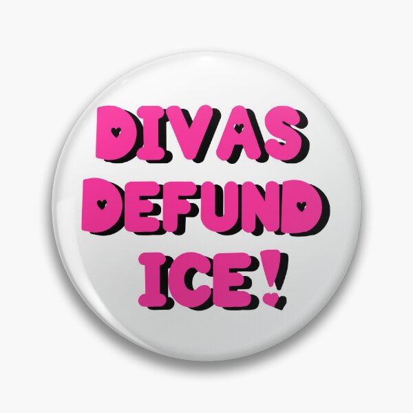 Item preview, Divas Defund ICE! - Pink Bubble Letter Print designed and sold by DesignsByADiva.