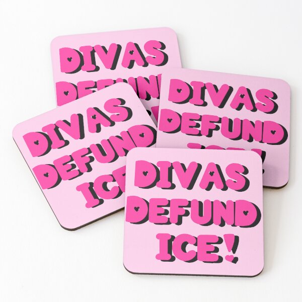 Item preview, Divas Defund ICE! - Pink Bubble Letter Print designed and sold by DesignsByADiva.