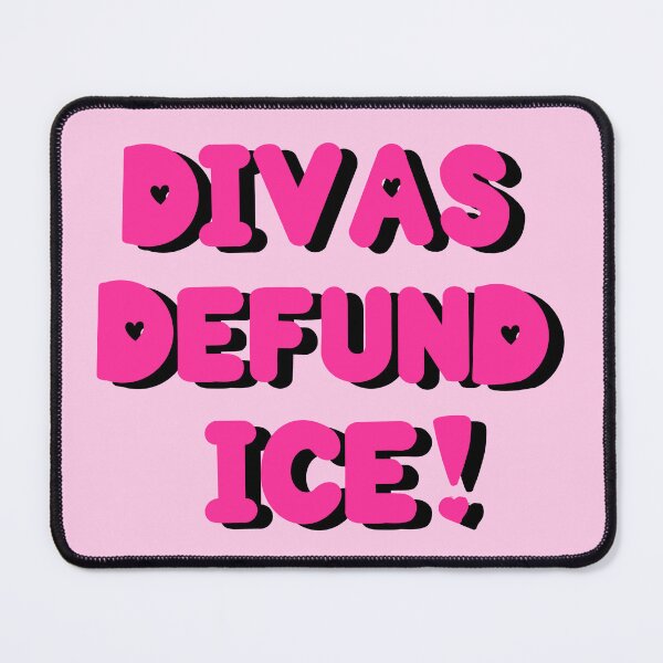 Item preview, Divas Defund ICE! - Pink Bubble Letter Print designed and sold by DesignsByADiva.