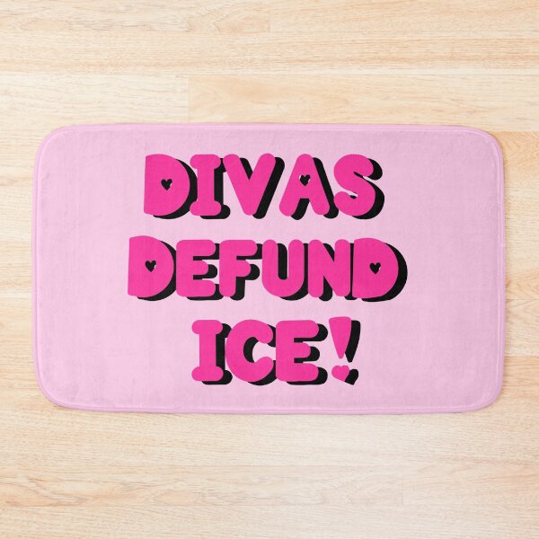 Item preview, Divas Defund ICE! - Pink Bubble Letter Print designed and sold by DesignsByADiva.