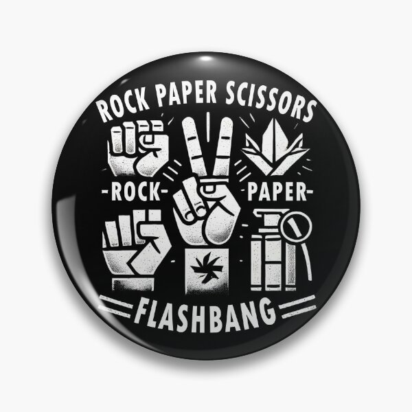 Item preview, Rock Paper Scissors Flashbang – Gamer Humor FPS Meme Design designed and sold by OlizaPrint.