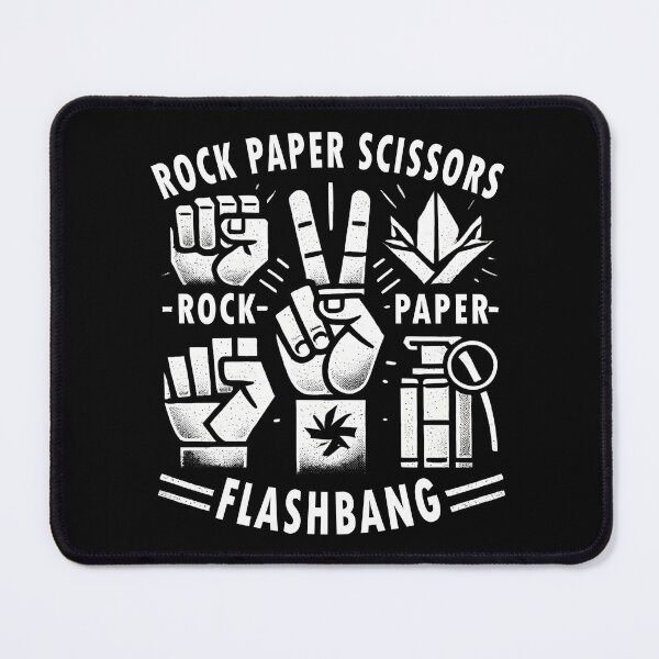 Item preview, Rock Paper Scissors Flashbang – Gamer Humor FPS Meme Design designed and sold by OlizaPrint.